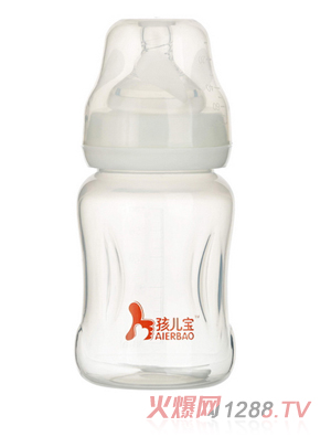 孩兒寶白色寬口防滑PP奶瓶180ml