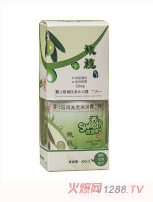 樹袋熊橄欖嬰兒倍潤洗發(fā)沐浴露二合一300ml