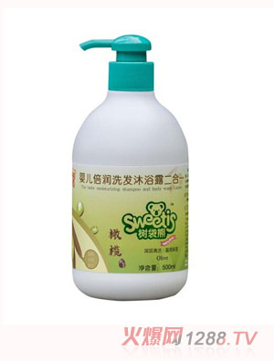 樹袋熊橄欖嬰兒倍潤洗發(fā)沐浴露二合一500ml