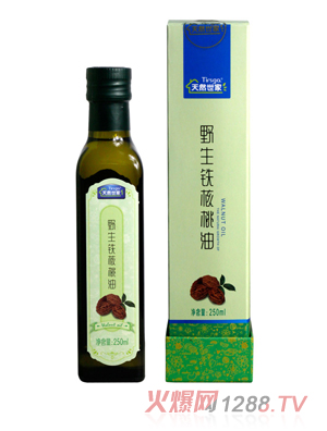 天然世家野生鐵核桃油250ml