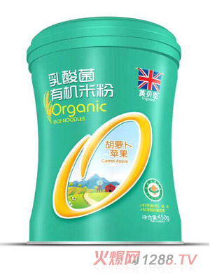 英貝臣胡蘿卜蘋果乳酸菌有機米粉