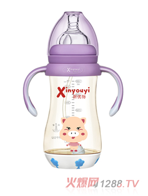 新優(yōu)怡PPSU奶瓶300ml 小豬 紫色