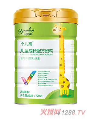 優(yōu)貝歐個(gè)兒高™兒童成長配方奶粉